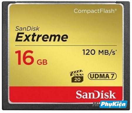 Thẻ nhớ CF Sandisk Extreme Compact Flash 16GB 800X 120MB/s